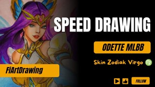 Menggambar Odette Skin Zodiak Virgoo!!! Penasaran Bagaimana hasilnya....!?