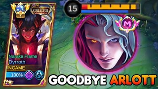 GOODBYE META ARLOTT | WHEN META FIGHTER MEET DAMAGE HACK DYRROTH🥶| BEST BUILD MLBB