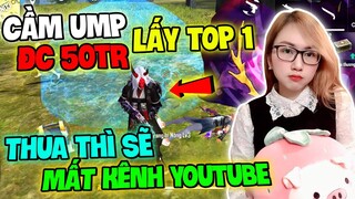 (Free Fire) - Cầm UMP 1vs4 Lấy Top 1 Sẽ Được 50 Triệu Còn Thua Sẽ Bị Hacker Cho Bay Kênh Youtube