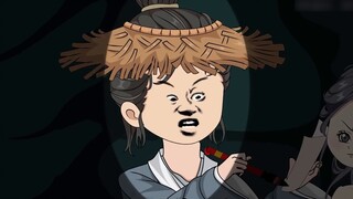 The real puppet made by the man was discovered by the owner and came to the door