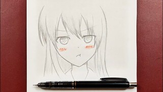 Easy anime drawing | how to draw cute anime girl easy step-by-step