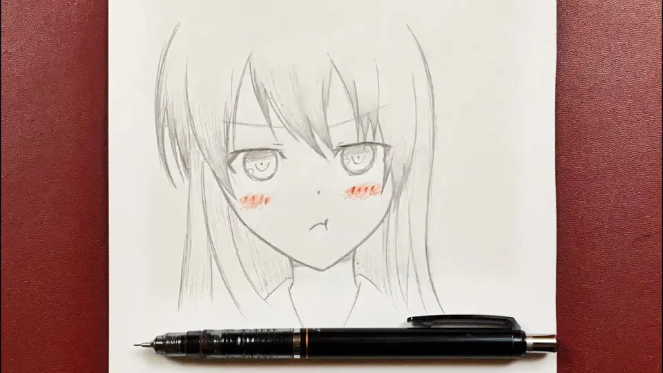 Easy anime drawing | how to draw cute anime girl easy step-by-step -  Bilibili