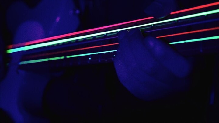 Fluorescent string cyber guitar