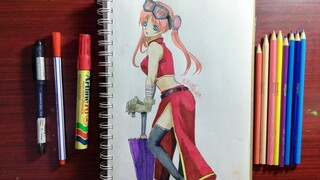 Drawing Kagura from Gintama | Anime Art | Philippines