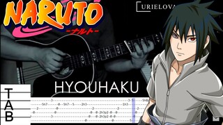 TAB - HYOUHAKU (naruto) SASUKE THEME + Guitar TUTORIAL