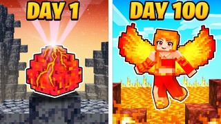 I Survived 100 DAYS as the PHOENIX QUEEN in Minecraft!