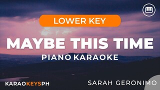 Maybe This Time - Sarah Geronimo (Lower Key - Piano Karaoke)