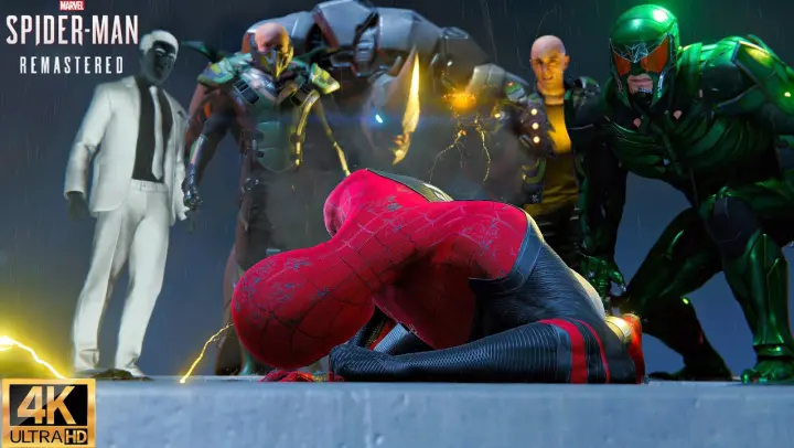 Spider-Man vs Sinister Six With Far From Home Suit - Marvel's Spider-Man Remastered (4K 60FPS)