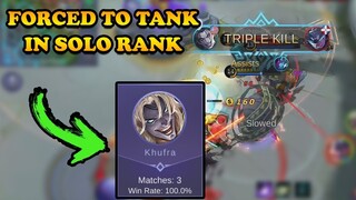 When I Am Forced To Tank In Solo Rank... | Mobile Legends