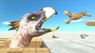 Jump over Quicksand and Attack Smilodon - Animal Revolt Battle Simulator