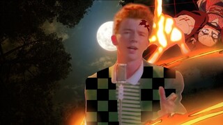 Rick Astley sings Demon Slayer Opening | Gurenge