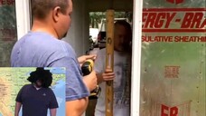 DIY installing a Pre-hung exterior door. With help from Unc. Webber's Reaction