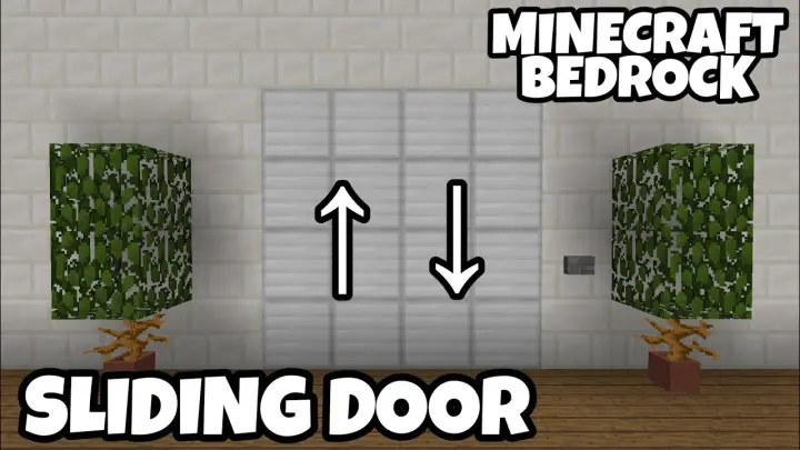 Minecraft Bedrock - 4x4 Sliding Door Tutorial