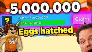 I HATCHED 5 MILLION EGGS in Roblox Bubblegum Simulator but then I got this instead