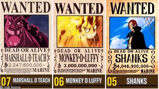 ONE PIECE TOP 51 Lệnh truy nã có số tiền cao nhất sau WANO | TOP 51 Highest Bounties after WANO