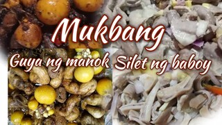 Mukbang Guya ng manok at silet ng baboy mukbang pilipino food