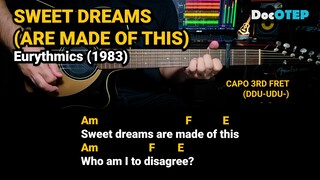 Sweet Dreams (Are Made of This) - Eurythmics (1983) Easy Guitar Chords Tutorial with Lyrics Part 1