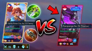 TOP GLOBAL FANNY VS TOP GLOBAL THAMUZ MEET IN RANKED GAME | MLBB