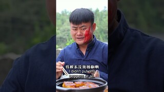 Tricky and funny, braised pork | mukbang | funny video | songsong & ermao