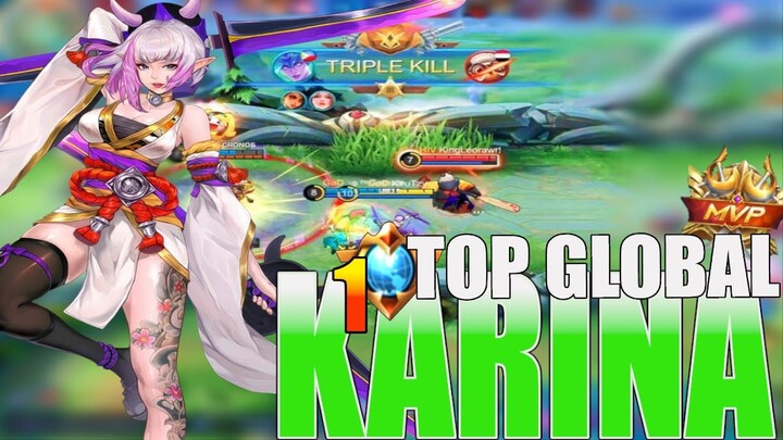 Supreme No. 1 Insane Karina Perfect Gameplay [ Top 1 Global Karina ]  by : KiruTzy- MLBB