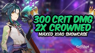 FULLY MAXED XIAO SHOWCASE (300 CRIT DMG) - Lvl 90 C1 Xiao Destroying Everything | Genshin Impact