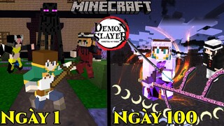 MÌNH ĐÃ SINH TỒN 100 NGÀY TRỞ THÀNH TRỤ CỘT DIỆT QUỶ TRONG MINECRAFT KIMETSU NO YAIBA