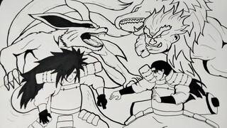 Drawing Madara vs Hashirama 🔥