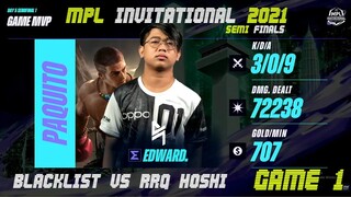 [TAGALOG] BLACKLIST VS RRQ HOSHI GAME 1 | MPL INVITATIONAL | D5 | SEMI FINALS | MPLI