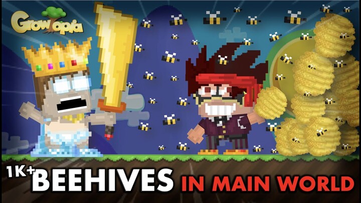 SOLEGIT MESSED MY WORLD WITH 1000+ BEEHIVES | Growtopia