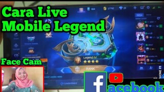 Tutorial live game mobile legend di Facebook