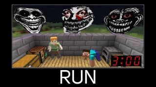 Minecraft wait what meme part 294 (scary trollface nextbot)