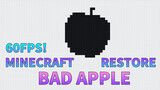 【Gaming】【Minecraft】60FPS!Recreating Bad Apple