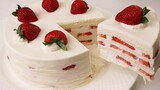 Strawberry Crepe Cake !! Melt in your mouth