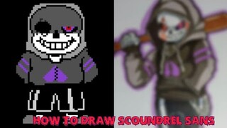 How To Draw scoundrel sans villain sans squad cách vẽ Sans Giang Hồ Siêu Ngầu