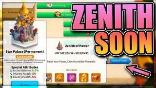 7k Gem Event Preview & Zenith Timing [15% archer defense] Rise of Kingdoms