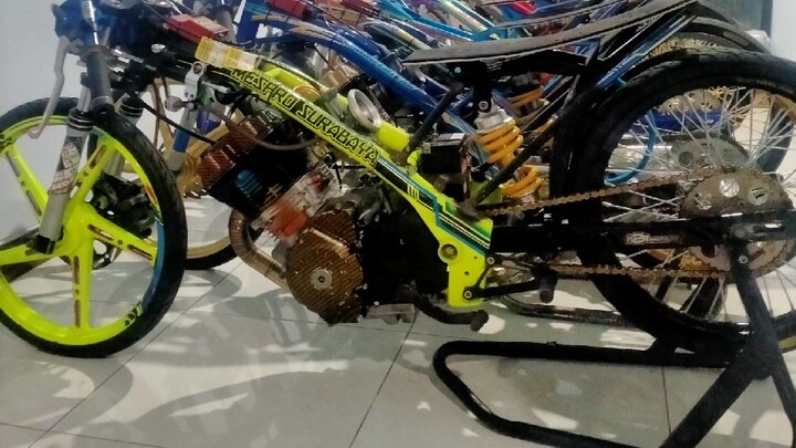 Pripare drag bike  setingg sampek balap resminya  drag bike fu 200 bay MJKM