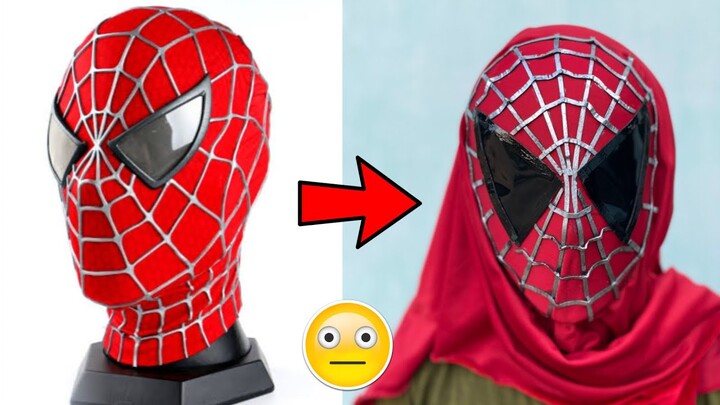 BUAT TOPENG SPIDERMAN VERSI GOMBRANG| Peter Parker Menangis melihat ini!AWOKAWOK