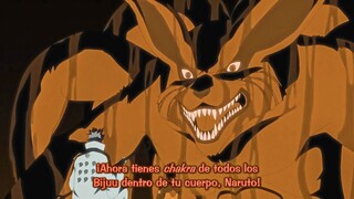 Naruto se convierte en el jinchūriki de todas las bestias con cola y obtiene el poder del Sabio