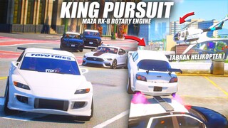 KING PURSUIT RX-8 ROTARY ENGINE ! HELIKOPTER SEMUA POLISI TURUN UNTUK MENANGKAP KEI ! GTA 5 ROLEPLAY