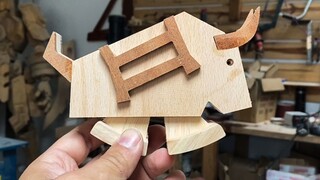 Homemade "wooden cow and flowing horse" that walks automatically