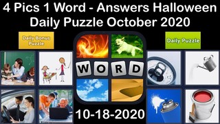 4 Pics 1 Word - Halloween - 18 October 2020 - Daily Puzzle + Daily Bonus Puzzle - Answer-Walkthrough