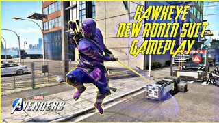 HAWKEYE RONIN SUIT GAMEPLAY (4K 60 FPS)  | MARVEL'S AVENGERS GAME