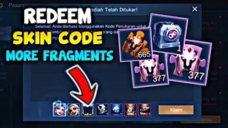 GET MORE REDEEM SKIN CODE AND FRAGMENTS!! | Mobile Legends 2020