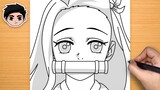 Easy Anime Drawing | How to Draw Nezuko Kamado from Demon Slayer Step-by-Step