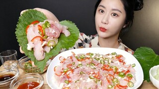 [ONHWA] The chewing sound of grass carp sashimi!