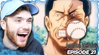 NICE PITCH! KYOTO VS TOKYO BASEBALL EVENT! | Jujutsu Kaisen Ep. 21 REACTION