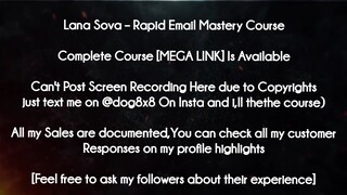 Lana Sova  course - Rapid Email Mastery Course download