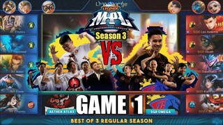 Game1 Aether Atlas VS SGD Omega | MPL PH S3 Regular Season