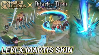 LEVI X MARTIS SKIN IS REAL!? MLBB X AOT COLLAB SKIN!! So Goodbye Ling...?