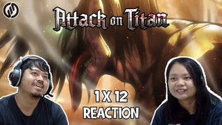 Attack On Titan Episode 12 Indo REACTION "Luka : Pertahanan Trost ,Bagian 8"